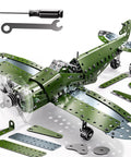 Metal Model Airplane Kit For Kids Ages 8 12, STEM Building Toy With 285 Parts And Tools, Durable Aircraft Model Set components