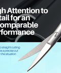 Curved Embroidery Scissors With Bent Handles, 6 Inch Pro Grade Curved Applique Snips For Machine Embroidery, Fabric Stitches And Crafting, Premium Stainless Steel Blades For Precise Clean Cuts close-up