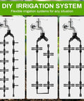 230 Foot Drip Irrigation System With One Quarter Inch Soaker Hose And Weeping Technology setup options