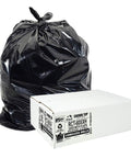 Beefy 55 Gallon Heavy Duty Trash Bags Black 2.0 Mil Thick Drum Liner For Toter And Contractors 38 X 58 Inches Ideal For Lawn Waste