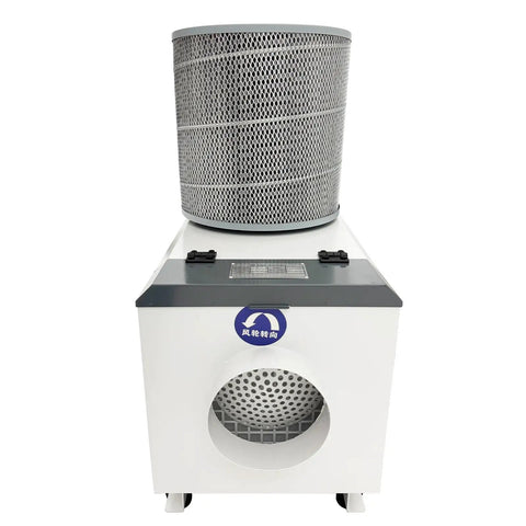 Solid Shop Beast Heavy Duty 1HP Oil Mist Collector and Industrial Fume Extractor with mesh filter for CNC machinery.