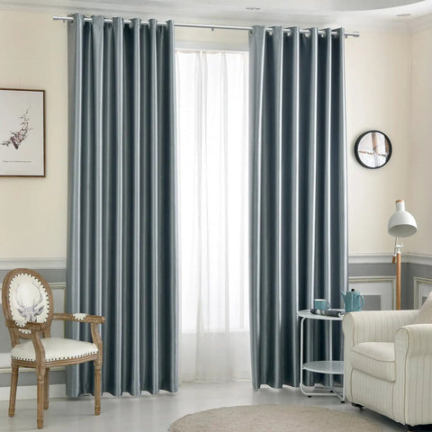 Heavy Duty Adjustable Curtain Rod Set In Silver Finish 1 Inch Diameter Extends From 30 To 120 Inches Long Window Rods in living room