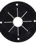 2 Inch Black Rigging Grommet With Flexible Rubber Center And Durable Plastic Outer Ring For Marine Rigging Applications