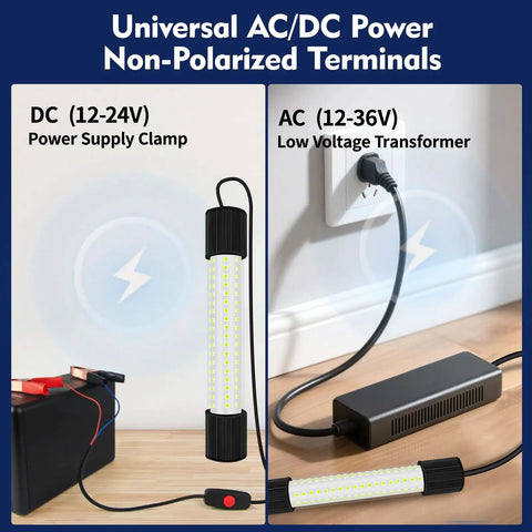 Underwater Green Fishing Light IP68 1300 Lumen Compatible With DC 12 To 24V And AC 12 To 36V power options