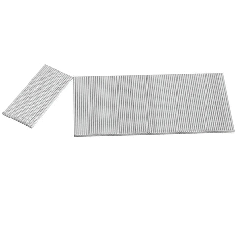 Premium Grade 18 Gauge Brad Nails Two Inch Hot Dipped Galvanized Finish Heavy Duty Rust Proof Fasteners in bulk stacks.