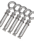 Beefy Heavy Duty 304 Stainless Steel Expansion Eyebolt Set For Concrete Walls Five Sixteenths By Four And Three Sixteenths Inch