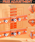 All In One Cabinet Handle Jig With Adjustable Knob And Precision Drill Guide for drawers, cupboards, doors, and file shelves.