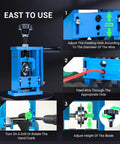 Drill Powered Wire Stripper Machine For Scrap Copper Recycling, Hands On Tool with Setup Steps, Strips Copper from 15AWG to 200MCM