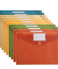 Clear Poly Envelopes 10 Pack For A4 And Letter Size Grab And Go colorful durable plastic file folders in assorted colors