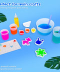 Dope Silicone Resin Mixing Cups Set 600ml 250ml 100ml Thickened Reusable Epoxy Cups With Stir Sticks And Pipettes For Jewelry Making And Resin Art Projects on blue background