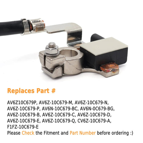 Heavy Duty Plug And Play Battery Current Sensor Ibs Negative Cable Replacement For Ford Focus Escape C Max Transit Connect close-up view showing connector and terminal.