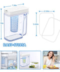 Upgraded DA97-17395A Water Pitcher Reservoir Replacement for fridge door, dimensions labeled, compatible with RF23M8570SR RF23M8090SR