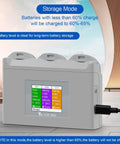 Triple Port Drone Battery Charger Hub With LCD Display And Smart Power Management For DJI Drones showing storage mode screen