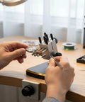 Versatile Mini Vise Table Top Clamp For Hobby Jewelers Features Rotating Base And Adjustable Angles To Secure Workpieces Easily while holding a watch for assembly.