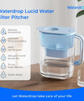 Ten Cup Water Filter Pitcher Bundled With Three NSF Certified Cartridges For Straight Up Clean Hydration And No Nonsense Flavor That Hits Different Every Time You Sip on a wooden table.