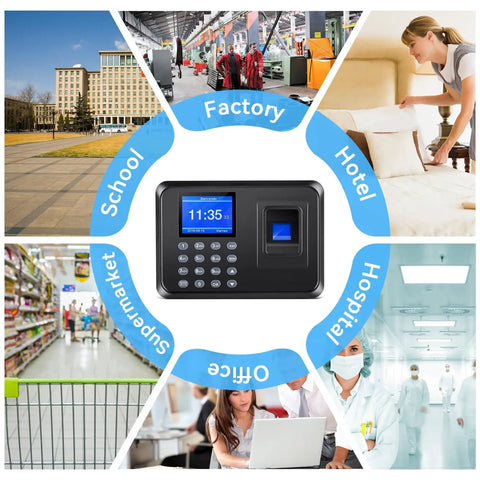 Top Shelf Fingerprint Time Clock For Small Business Crew Lightning Fast Biometric Check In System With Passcode Backup and office applications.