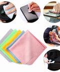 Vin Beauty microfiber cleaning cloths, 12x12 inches, pastel colors; for eyeglasses, phones, tablets, screens.