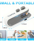 2 In 1 Bag Sealer With Cutter And Magnet, Rechargeable Vacuum Seal Machine for portability in white, dimensions shown