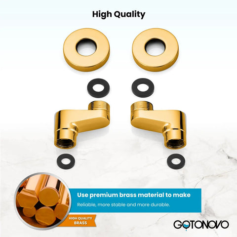 Clawfoot Tub Adapter With Adjustable Three And Three Eighths Inch Swing Arms For Two Hole Faucets in polished chrome.