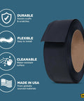 Self-Stick Vinyl Wall Base 4 Inch High By 20 Feet Long Black Flexible Vinyl Trim For Walls Easy To Clean And Maintain Pro Grade Edge Guard For Homes And Businesses Cut To Length With Scissors