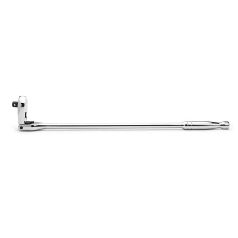 One Half Inch Drive 84 Tooth Locking Flex Head Teardrop Ratchet, 24 Inch Length, 9-Position Adjustable Head, Enclosed Head Design, side view