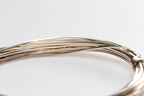 12 Gauge 925 Sterling Silver Wire Dead Soft Square Made In USA 5 Ft for DIY jewelry and wire wrapping detail view close-up