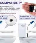 Stainless Steel Toilet Seat Screws Kit With Expanding Rubber And Plastic Nuts Universal Top Mount Bolts Replacement shown