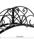 Heavy Duty Metal Hose Holder Wall Mount For Outdoor Yard Solid Iron Garden Hose Reel Organizer dimensions view