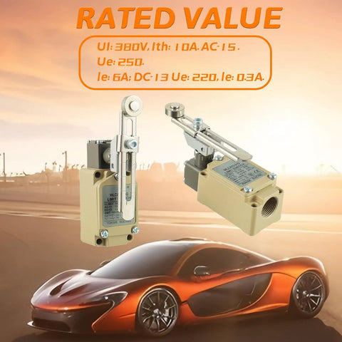 WLCA12-2-Q Adjustable Roller Lever Arm Limit Switch with 1 NO 1 NC Contact 380V 10A for industrial sensor applications