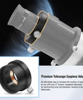 2 Inch To 1.25 Inch Telescope Eyepiece Adapter For 2 Inch Focusers And Filters, anodized aluminum with thumbscrew