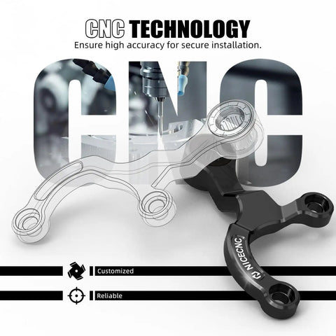 Gear Shift Stabilizer For Yamaha Tenere 700 MT-07 Pro Riders Upgrade showing CNC technology and design precision