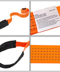 Two Pack 2 Inch By 10 Foot Heavy Duty Lifting Slings Nylon Web Slings 15,000 Lb Capacity Double Ply Winch Straps For Hoist Rigging Towing Moving Tree Saver Recovery Orange