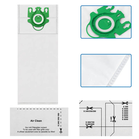 Type U Vacuum Bags 12 Pack For S7000 To S7999 Upright Vacuums With AirClean 3D Filtration includes detailed product view.