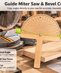 Heavy Duty Angle Finder Ruler And Protractor Tool For No Sweat Woodworking Layouts With Crisp Degree Markings and Secure Pivot Lock in use for accurate cuts.