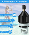 2 Pack Inflatable Boat And Paddleboard Pump Adapter Set Premium Brass And PA66 Construction shown with durability highlights