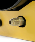 Close-up of the brass fitting on the Heavy Duty Forced Air Propane Heater 90000 BTU for secure propane connection.
