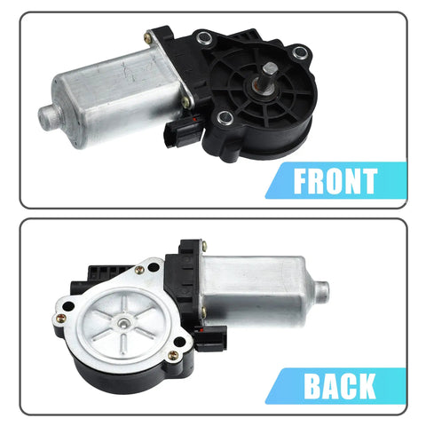 Heavy Duty RV Stair Entry Step Motor Stepper Swap For No Sweat Installs With Slick Auto Retract Safety Lock Fits 676061 1101428 214-1009 Motorhome Coach Door Actuator front and back views of motor.