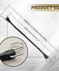 15 Inch EPDM Bungee Tarp Straps 10 Pack With 150 Percent Stretch, showing product length and S-hooks details