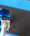 Close-up of Pro Grade Multi Function Data And Voice Crimp Tool Kit for CAT3 CAT5e CAT6 cables, demonstrating cable insertion.
