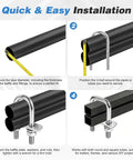 Heavy Duty M12 U Bolts Kit 2-1/16 in Wide by 4-1/2 in Long Stainless Marine Grade 304 U Bolts for Boat Dock Pipe Small Trailer and DIY Woodworking Hardware installed on round and square tubes