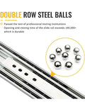 Side Mount Ball Bearing Drawer Slides Full Extension One Pair Heavy Duty 12 To 50 Inch Quiet Smooth Opening Rails with Steel Balls