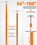 Built To Last Adjustable Screw Floor Jacks 2 Pack With 56 To 100 Inch Range showcasing 2-stage height adjustments and steel construction.