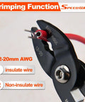 4 In 1 Electricians Pliers With Wire Cutter Crimper Gripper And Stripper 7 Inch Compact Pliers showing crimping function