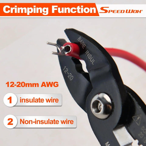 4 In 1 Electricians Pliers With Wire Cutter Crimper Gripper And Stripper 7 Inch Compact Pliers showing crimping function