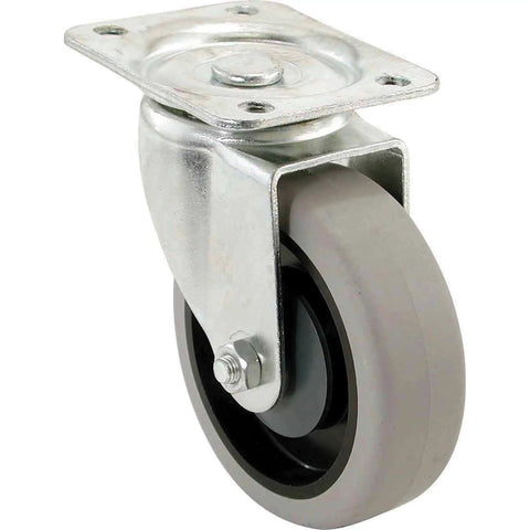 Smooth Rolling Heavy Duty Swivel Plate Caster With Waterproof Thermoplastic Rubber Wheels And A Dang Solid Plate Mount Delivering Two Hundred Fifty Pounds Of Capacity Built Tough For Daily Hauling