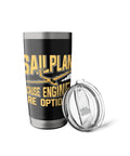 "Soaring Sailplane Pilot Glider Enthusiast Stainless Steel Insulated Tumbler For Aviation Fans Gift Idea Keeps Coffee Hot Or Cold All Day"