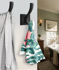 Heavy Duty Black Towel Hooks 3 Pack For Bathroom Wall Mount Robe Coat Hats Bags Keys And More Utility Hangers With Smooth Curved Edges