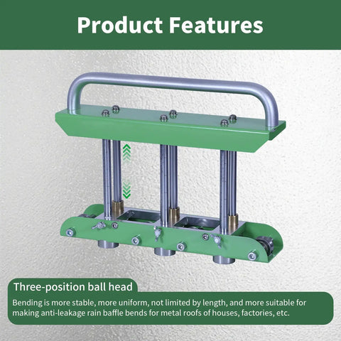Sheet Metal Bending Tool For 0-90 Degree Bends In Steel, Aluminum, And Copper with three-position ball head feature