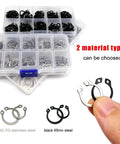 Heavy Duty Retaining Rings Assortment Kit 750 1500 2700 Pcs M5 M6 M8 M10 M12 M14 M16 M20 C Type External Circlips Stainless Steel 65Mn in box