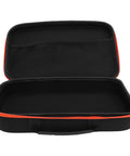 Go-To Electric Drill Storage Case For On-The-Go Pros with open lid showing durable Oxford fabric and sturdy handle